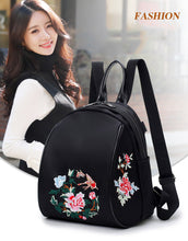 Women Backpack Nylon Waterproof Fashion Shoulder Bag Embroidery Floral Travel Backpacks